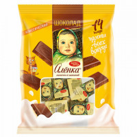 Шоколад порционный "Аленка" молочный, 210 г (14 плиток по 15 г), ш/к 16024, КО09030
