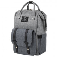 Рюкзак для мамы BRAUBERG MOMMY, крепления для коляски, термокарманы, серый, 41x24x17 см, 270818