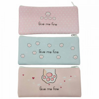 Пенал-конверт ПИФАГОР, 1 отделение, ПВХ, ассорти Pawesome, 22х10 см, 273825