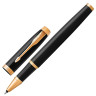 Ручка-роллер PARKER "IM Core Black Lacquer GT", корпус черный глянцевый лак, позолоченные детали, черная, 1931659 по низкой цене оптом 