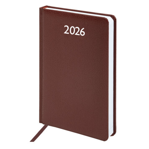 Ежедневник датированный 2026 А5 138x213мм BRAUBERG Profile, балакрон, коричневый, 117072 по низкой цене оптом Ежедневник датированный 2026 А5 138x213мм BRAUBERG Profile, балакрон, коричневый, 117072 по низкой цене оптом