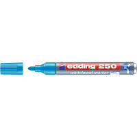 Маркер для белых досок edding 250 Cap-off, круглый наконечник, 1.5-3 мм Голубой