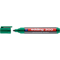 Маркер пермаментный edding 300, круглый наконечник, 1.5-3 мм Зеленый