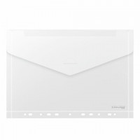 Папка-конверт с перфорацией А4 BRAUBERG UNIVERSAL, КОМПЛЕКТ 10 шт., прозрачная, 0,15 мм, 273078