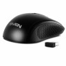 Мышь беспроводная SVEN RX-220W, 3 кнопки + 1 колесо-кнопка, оптическая, чёрная, SV-016227 по низкой цене оптом Краснодар, Москва, Уфа, Казань, Барнаул, Владивосток, Хабаровск, Сахалин, Красноярск, Екатеренбург, 