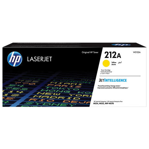 Картридж лазерный HP (W2122A) 212A для Color LaserJet M554/M555, желтый, оригинальный, ресурс 4500 страниц по низкой цене оптом 