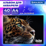 Альбом для акварели А4 40л., бумага 200 г/м, склейка, обложка картон, BRAUBERG, Дизай, 107130 по низкой цене оптом Краснодар, Москва, Уфа, Казань, Барнаул, Владивосток, Хабаровск, Сахалин, Красноярск, Екатеренбург, 