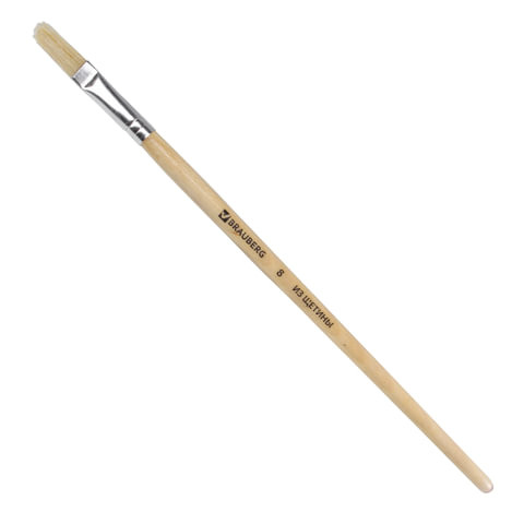 Кисть BRAUBERG, щетина, плоская, № 8, 200202 по низкой цене оптом 