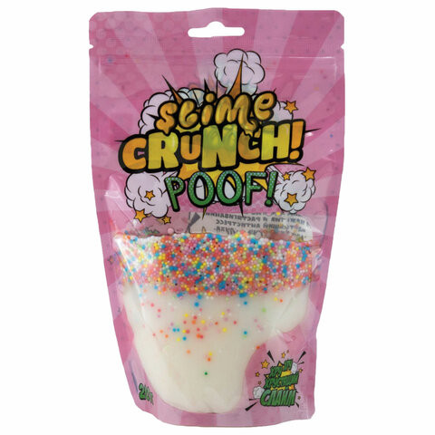 Слайм (лизун) "Crunch Slime. Poof", с ароматом манго, 200 г, ВОЛШЕБНЫЙ МИР, S130-28 по низкой цене оптом Краснодар, Москва, Уфа, Казань, Барнаул, Владивосток, Хабаровск, Сахалин, Красноярск, Екатеренбург, 