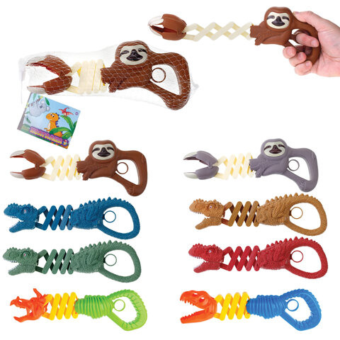 Игрушка-Хваталка "Животные и Динозавры", 24 см, АССОРТИ, 8 видов, 1TOY, Т23465 по низкой цене оптом 
