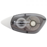 Корректирующая лента BRAUBERG BLACK&WHITE 5 мм х 8 м, корпус черный тонированный, механизм перемотки, 227800