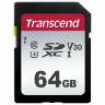 Карта памяти SDXC 64GB TRANSCEND UHS-I U3, V30, 95 Мб/сек (class 10), TS64GSDC300S по низкой цене оптом 