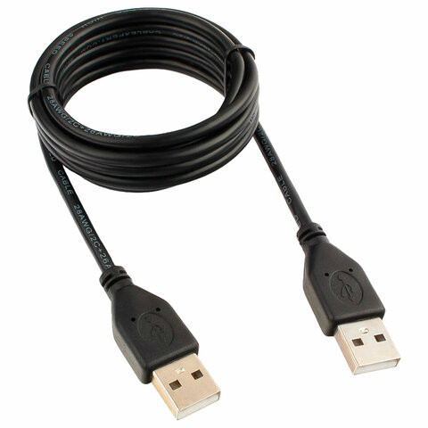 Кабель USB 2.0 AM-AM, 1,8 м, CABLEXPERT, двойной экран, медь, Pro, черный, пакет, CCP-USB2-AMAM-6 по низкой цене оптом Краснодар, Москва, Уфа, Казань, Барнаул, Владивосток, Хабаровск, Сахалин, Красноярск, Екатеренбург, 