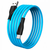 Кабель S21 USB -Type C, 1 м, 3 А, SMARTBUY, для зарядки и передачи данных, синий 9339, iK-3112-S21bb