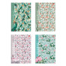 Тетрадь А4 80л. HATBER гребень, клетка, матовая ламинация, Floral collection (микс в спайке), 082972, 80Т4лВ1гр по низкой цене оптом 