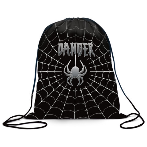 Мешок для обуви BRAUBERG, с петлёй, карман на молнии, полиэстер, 47х37 см, "Dangerous spider", 270911 по низкой цене оптом 