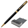 Ручка шариковая PARKER "Sonnet Core Matt Black GT Slim", тонкая, корпус черный матовый лак, позолоченные детали, черная, 1931520 по низкой цене оптом 