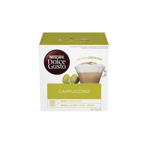 Кофе в капсулах NESCAFE "Cappuccino" для кофемашин Dolce Gusto, 8 порций (16 капсул), 12385104 по низкой цене оптом 
