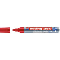 Маркер для белых досок edding 250 Cap-off, круглый наконечник, 1.5-3 мм Красный