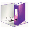 Папка-регистратор LEITZ "WOW", механизм 180°, ламинированная, 80 мм, фиолетовая, 10050062