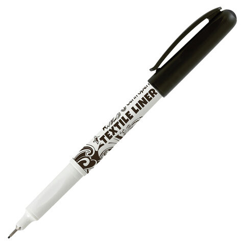 Маркер для ткани ЧЕРНЫЙ CENTROPEN "Textile Liner", игольчатый наконечник, 0,6-0,8 мм, 2639, 5 2639 0112 по низкой цене оптом Краснодар, Москва, Уфа, Казань, Барнаул, Владивосток, Хабаровск, Сахалин, Красноярск, Екатеренбург, 