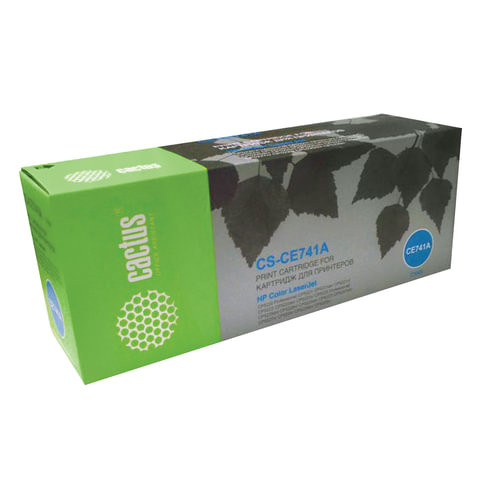 Картридж лазерный CACTUS (CS-CE741A) для HP LaserJet CP5225/5225N, голубой, ресурс 7300 страниц по низкой цене оптом 