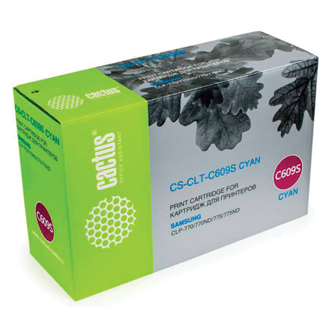 Картридж лазерный CACTUS (CS-CLT-C609S) для SAMSUNG CLP-770/770ND/775/775ND, голубой, ресурс 7000 стр. по низкой цене оптом 