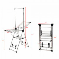 Сушилка напольная для белья раскладная 6 зон сушки, 18 метров, LAIMA HOME GRANDIOSE STAR, 700474