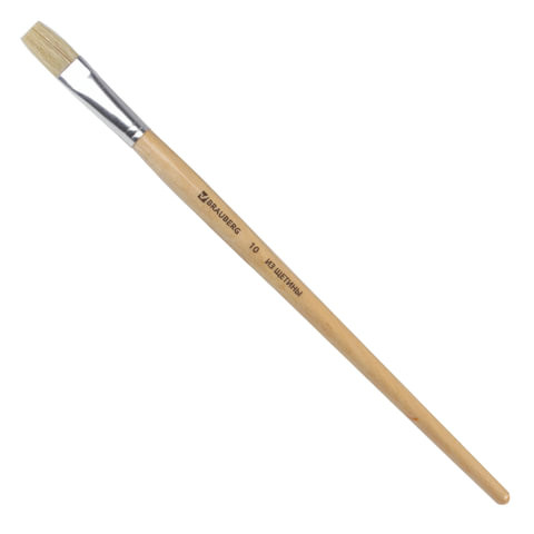 Кисть BRAUBERG, щетина, плоская, № 10, 200203 по низкой цене оптом 
