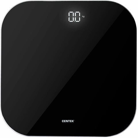 Весы напольные CENTEK CT-2440, электронные, вес до 180 кг, квадрат, стекло, черные по низкой цене оптом 