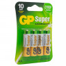 Батарейки КОМПЛЕКТ 4 шт., GP Super, AA (LR06, 15А), алкалиновые, пальчиковые, блистер по низкой цене оптом Краснодар, Москва, Уфа, Казань, Барнаул, Владивосток, Хабаровск, Сахалин, Красноярск, Екатеренбург, 