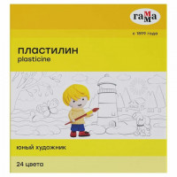 Пластилин ГАММА "Юный художник NEW", 24 цвета, 336 г, со стеком, 170820201