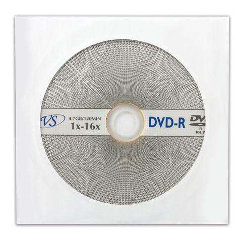 Диск DVD-R VS, 4,7 Gb, 16x, бумажный конверт по низкой цене оптом Краснодар, Москва, Уфа, Казань, Барнаул, Владивосток, Хабаровск, Сахалин, Красноярск, Екатеренбург, 