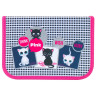 Пенал TIGER FAMILY 1 отделение, 1 откидная планка, ткань, "Think Pink", Европейский, 20х14х4 см, 228968, TGNQ-053C1E по низкой цене оптом 