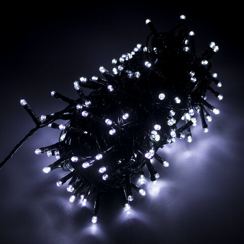 Электрогирлянда-нить уличная "Стандарт" 20 м, 200 LED, холодный белый, 220 V, контроллер, ЗОЛОТАЯ СКАЗКА, 591293 по низкой цене оптом 
