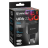 Зарядное устройство сетевое (220 В) DEFENDER UPA-22, 2 порта USB, выходной ток 2,1 А, черное, 83579 по низкой цене оптом 