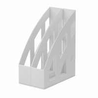 Лоток вертикальный для бумаг КОМПЛЕКТ 2шт., BRAUBERG "Modern", 245х75х320 мм, белый, 238030