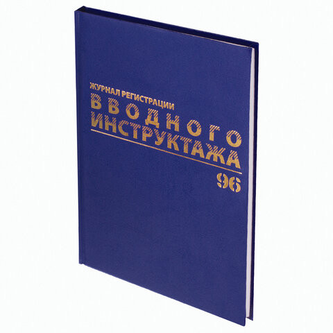 Журнал регистрации вводного инструктажа, 96 л., А4 200х290 мм, бумвинил, офсет BRAUBERG, 130258 по низкой цене оптом 