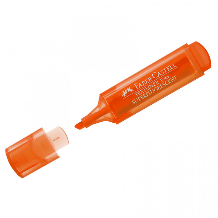 Текстовыделитель Faber-Castell "46 Superfluorescent" флуоресцентный оранжевый, 1-5мм по низкой цене оптом Краснодар, Москва, Уфа, Казань, Барнаул, Владивосток, Хабаровск, Сахалин, Красноярск, Екатеренбург, 