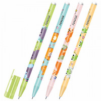 Ручка стираемая гелевая с принтом FUNSTER "CUTE ANIMALS", СИНЯЯ, корпус ассорти, игольчатый наконечник 0,5 мм, линия 0,35 мм, 144410