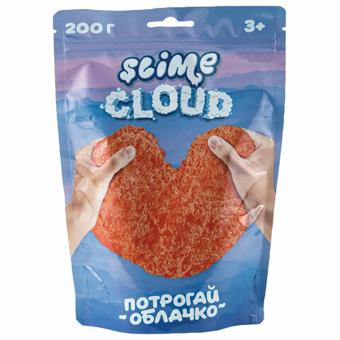 Слайм (лизун) "Cloud Slime. Рассветные облака", с ароматом персика, 200 г, ВОЛШЕБНЫЙ МИР, S130-31 по низкой цене оптом Краснодар, Москва, Уфа, Казань, Барнаул, Владивосток, Хабаровск, Сахалин, Красноярск, Екатеренбург, 