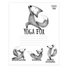 Тетрадь 24 л., HATBER, клетка, обложка картон, "Animals Yoga" (5 видов), 24Т5В1 по низкой цене оптом 