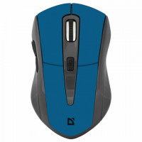 Мышь беспроводная DEFENDER Accura MM-965, USB, 5 кнопок + 1 колесо-кнопка, оптическая, голубая, 52967