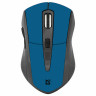 Мышь беспроводная DEFENDER Accura MM-965, USB, 5 кнопок + 1 колесо-кнопка, оптическая, голубая, 52967 по низкой цене оптом 