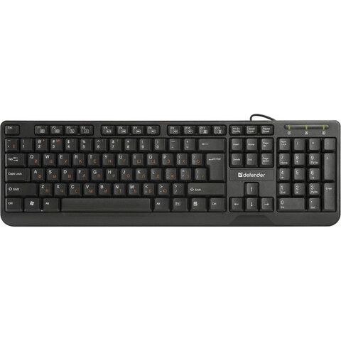 Клавиатура проводная DEFENDER OfficeMate HM-710 RU, USB, 104 клавиши + 12 дополнительных клавиш, мультимедийная, черная, 45710 по низкой цене оптом 