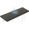 Клавиатура проводная DEFENDER OfficeMate HM-710 RU, USB, 104 клавиши + 12 дополнительных клавиш, мультимедийная, черная, 45710 по низкой цене оптом 