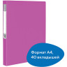 Папка 40 вкладышей BRAUBERG "Neon", 25 мм, неоновая розовая, 700 мкм, 227454 по низкой цене оптом 