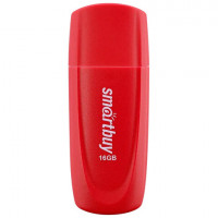 Флеш-диск 16GB SMARTBUY Scout USB 2.0, красный, SB016GB2SCR