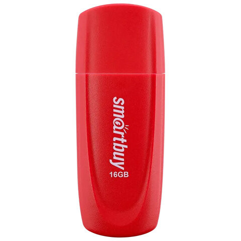 Флеш-диск 16GB SMARTBUY Scout USB 2.0, красный, SB016GB2SCR по низкой цене оптом Краснодар, Москва, Уфа, Казань, Барнаул, Владивосток, Хабаровск, Сахалин, Красноярск, Екатеренбург, 