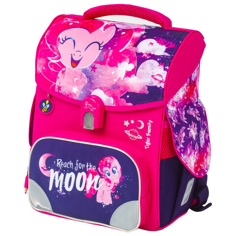 Ранец TIGER FAMILY для начальной школы, Jolly, "Pinkie Pie", ЛИЦЕНЗИЯ, 36х31х19 см, 228972, TGJL-016A по низкой цене оптом 